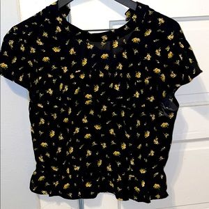 Floral Button Down Back Blouse